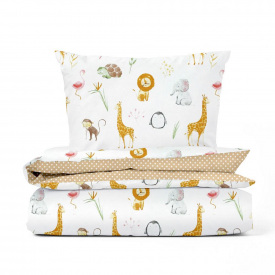 Подростковый комплект без простыни Cosas AFRICA ZOO Ранфорс 155х215 см Бежевый