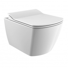 Унитаз подвесной Creavit Elegant Rim-Off EG321-11CB00E-0000 безободковый, без крышки, белый