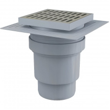 Трап сливной ALCA PLAST APV13 150Х150/110 мм вертикальный серый