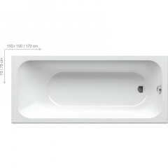 Ванна прямоугольная RAVAK CHROME 150x70 белая (1C 82435) Ізюм