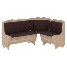 Кухонний куточок SupperSpace-1 (шкірзам, коричневий + сонома, 160х120 см)