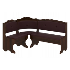 Кухонний куточок GourmetGrove-1 (шкірзам, бордо + горіх, 150х110 см)