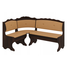 Кухонний куточок GourmetGrove-1 (шкірзам, кава + горіх, 150х110 см)