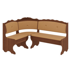 Кухонний куточок GourmetGrove-1 (шкірзам, кава + лісовий горіх, 150х110 см) Новомосковськ