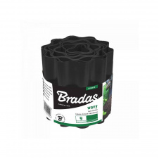 Бордюр волнистый газонный 9м х 20см черный Bradas