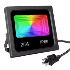Прожектор с влагозащитой RIAS Smart LED RGB IP66 25W Bluetooth управление с приложения Black Володарск-Волынский
