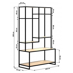Стеллаж для хранения в стиле LOFT (NS-1711) Сумы