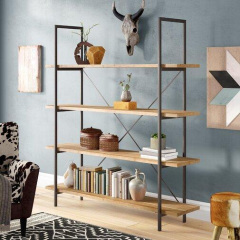 Стеллаж для хранения в стиле LOFT Черный (NS-1812) Петрове