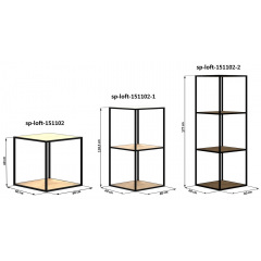 Стеллаж для хранения в стиле LOFT (NS-1709) Никополь