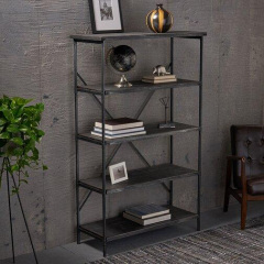 Стеллаж для хранения в стиле LOFT Черный (NS-1835) Краматорськ