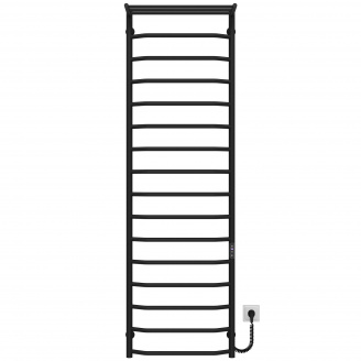 Полотенцесушитель электрический Трапеция с полкой П16 500х1700 Deffi Черный JD03 (C.TP.170.50.16.E.B.R.1)