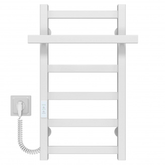 Полотенцесушитель электрический Nicolе П6 300х600 Deffi Белый WD04 (A.NI.60.30.6.E.W.L.4)
