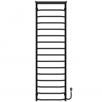 Полотенцесушитель электрический Трапеция с полкой П16 500х1700 Deffi Черный EF16 (C.TP.170.50.16.E.B.R.5)