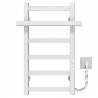 Полотенцесушитель электрический Nicolе П6 300х600 Deffi Белый WD04 (A.NI.60.30.6.E.W.R.4)