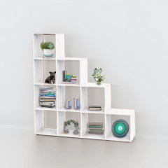 Стеллаж Tobi Sho GT-40 для книг, декора на 10 ячеек 1422х1427х280 мм Белый Кушугум