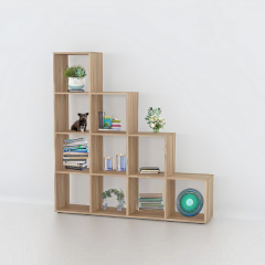 Стеллаж Tobi Sho GT-40 для книг, декора на 10 ячеек 1422х1427х280 мм Дуб сонома Кушугум