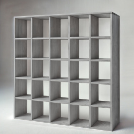 Стелаж Tobi Sho ST-0016 для книг, декору на 25 комірок 1776х1776х300 мм Бетон