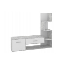 Тумба для TV Modulor (140х38х124 см, бетон + білий)