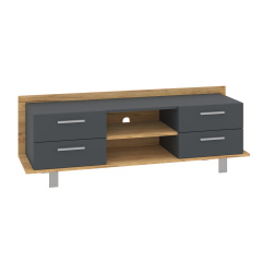 Тумба для TV Portio (140х40х48 см, тахо + антрацит) Ковель