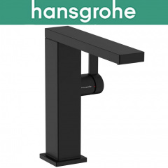 Смеситель Hansgrohe (art 73060670) для раковины однорычажный, с поворотным изливом, Fine CoolStart 210, Чёрный мат Тернопіль