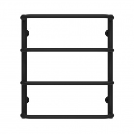 Полотенцесушитель водяной Стандарт П4 500х600 Deffi Черный (C.SS.60.50.4.B.B)