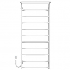 Полотенцесушитель электрический Трапеция с полкой П11 500х1200 Deffi Белый EF16 (C.TP.120.50.11.E.W.L.5)