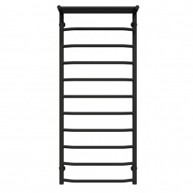 Полотенцесушитель водяной Трапеция с полкой П11 500х1200 Deffi Черный (C.TP.120.50.11.B.A)