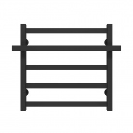 Полотенцесушитель водяной Nicolе П5 500х500 Deffi Черный (A.NI.50.50.5.B.A)