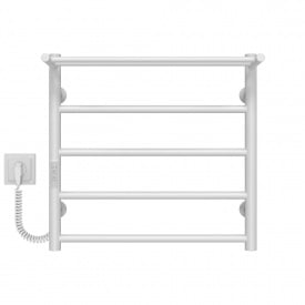 Полотенцесушитель электрический Терма П5 500х500 Deffi Белый WD03 (C.TE.50.50.5.E.W.L.3)