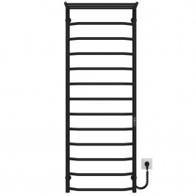 Полотенцесушитель электрический Трапеция с полкой П13 500х1400 Deffi Черный JD03 (C.TP.140.50.13.E.B.R.1)