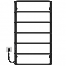 Полотенцесушитель электрический Стандарт П7 500х900 Deffi Черный JD03 (C.SS.90.50.7.E.B.L.1)