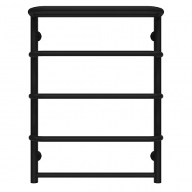 Полотенцесушитель водяной Стандарт с полкой П5 500х700 Deffi Черный (C.SP.120.50.10.B.B)