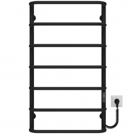 Полотенцесушитель электрический Стандарт П7 500х900 Deffi Черный JD03 (C.SS.90.50.7.E.B.R.1)