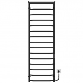 Полотенцесушитель электрический Трапеция с полкой П15 500х1600 Deffi Черный JD03 (C.TP.160.50.15.E.B.R.1)