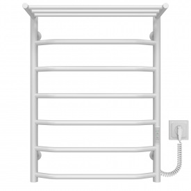Полотенцесушитель электрический Трапеция с полкой П7 500х700 Deffi Белый WD03 (C.TP.70.50.7.E.W.R.3)