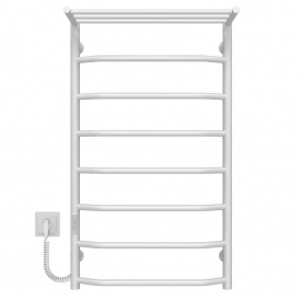 Полотенцесушитель электрический Трапеция с полкой П8 500х900 Deffi Белый WD03 (C.TP.90.50.8.E.W.L.3)