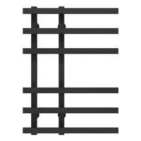 Полотенцесушитель водяной Atena П6 150х700 Deffi Черный (A.AT.70.15.6.B.A)