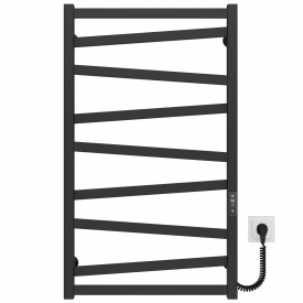 Полотенцесушитель электрический Alpha П9 500х900 Deffi Черный JD04 (A.AL.90.50.9.E.B.R.2)