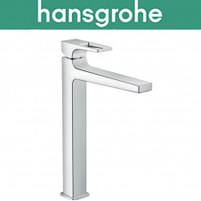 Смеситель Hansgrohe (art 74512000) для раковины однорычажный с петлеобразной ручкой и сливом, гарнитурой Push-Open, Metropol 260, Хром