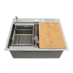 Многофункциональная мойка Nett NB-7048 700х480 с PVD покрытием нержавеющая сталь (1 мм) Херсон