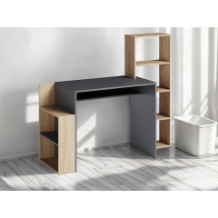 Стол компьютерный Tobi Sho ST-0025 с боковыми стелажами 1450х750х500 Антрацит/Дуб сонома Южноукраинск