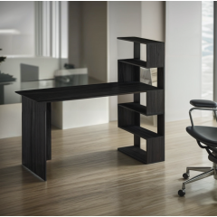 Стіл комп'ютерний Tobi Sho ST-0015 з боковим стелажем 1416х750х600 Антрацит Київ