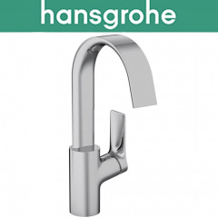 Смеситель Hansgrohe (art 75030000) для раковины однорычажный с поворотным изливом и сливной гарнитурой, Vivenis 210, Хром Київ