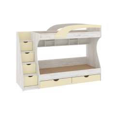 Ліжко двояруснеTerrio (237х85х165,5 см, крафт + ваніль) Тячев