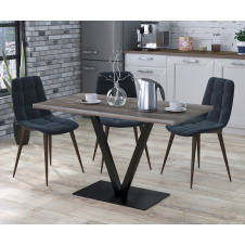 Обідній стіл Вінсент Loft-Design 1200х652 мм горіх-модена