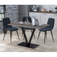 Обідній стіл Вінсент Loft-Design 1200х652 мм горіх-модена Вараш