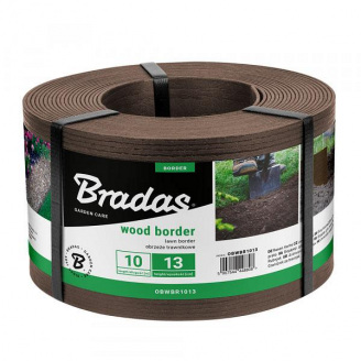 Бордюр Wood Border 130мм х 28мм х 10м коричневый Bradas