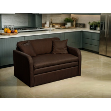 Диван-кресло Tobi Sho Юниор-1.0 раскладной мягкий для кухни велюр Magic Dark Brown, 1180х800х800 мм