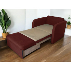 Диван-кресло Tobi Sho Юниор-1.0 раскладной мягкий для кухни велюр Magic Terracotta, 1180х800х800 мм Доманёвка