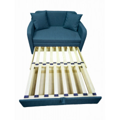 Диван Tobi Sho Юниор-1.4 для гостиной раскладной мягкий велюр Magic Deep Ocean, 1580х800х800 мм Киев
